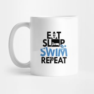 'Eat Sleep Swimming Repeat' Hilarous Swimming Gift Mug